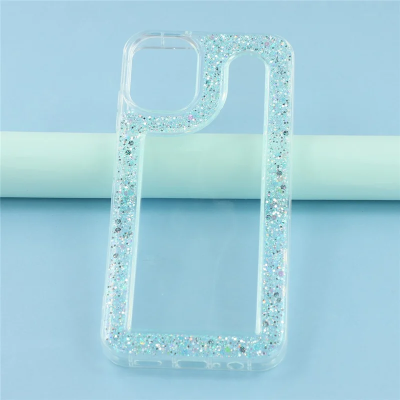 Cover per Samsung Galaxy A06 4G / 5G con Glitter Epossidico in TPU Morbido Trasparente - Verde