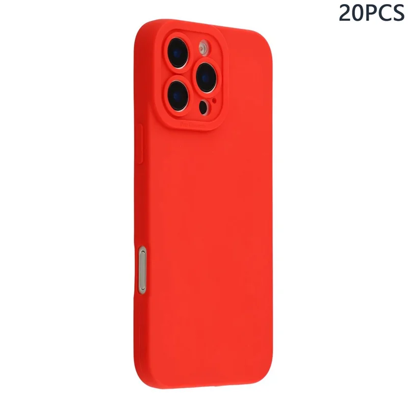 Bulk Purchasing 20Pcs For iPhone 16 Pro Max Case Precise Cutouts 1.3mm TPU Matte Phone Cover - Red