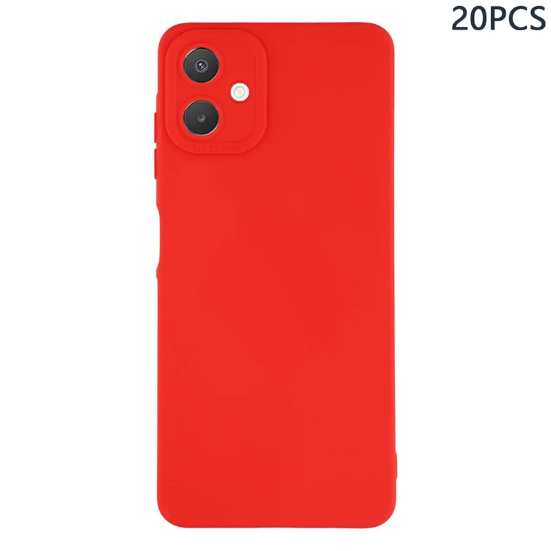 20er Pack Samsung Galaxy A07 Hülle mit präzisen Ausschnitten 1,3mm TPU Matte Handyhülle - Rot