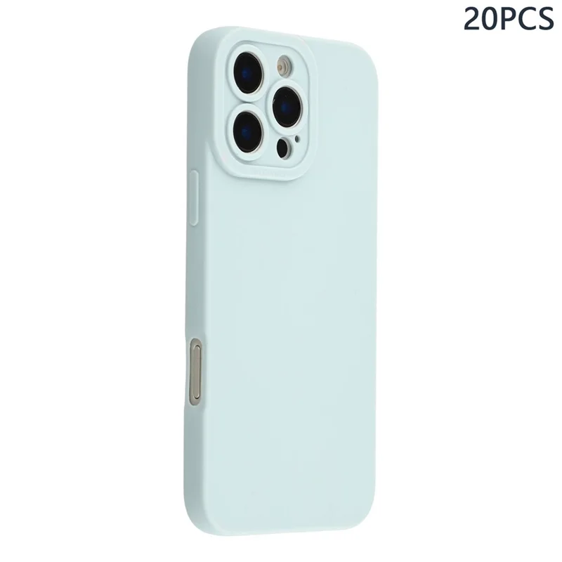 Bulk Purchasing 20Pcs For iPhone 16 Pro Case Precise Cutouts 1.3mm TPU Matte Phone Cover - Blue