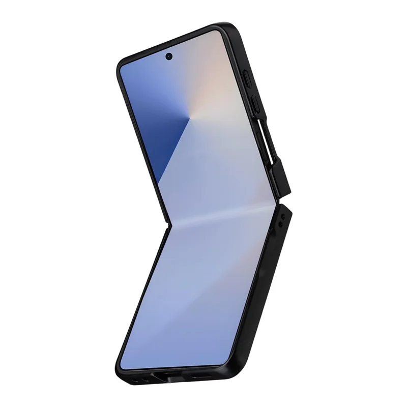 Cover per Samsung Galaxy Z Flip7 5G in Pelle Sintetica e PC Rigido - Bianco