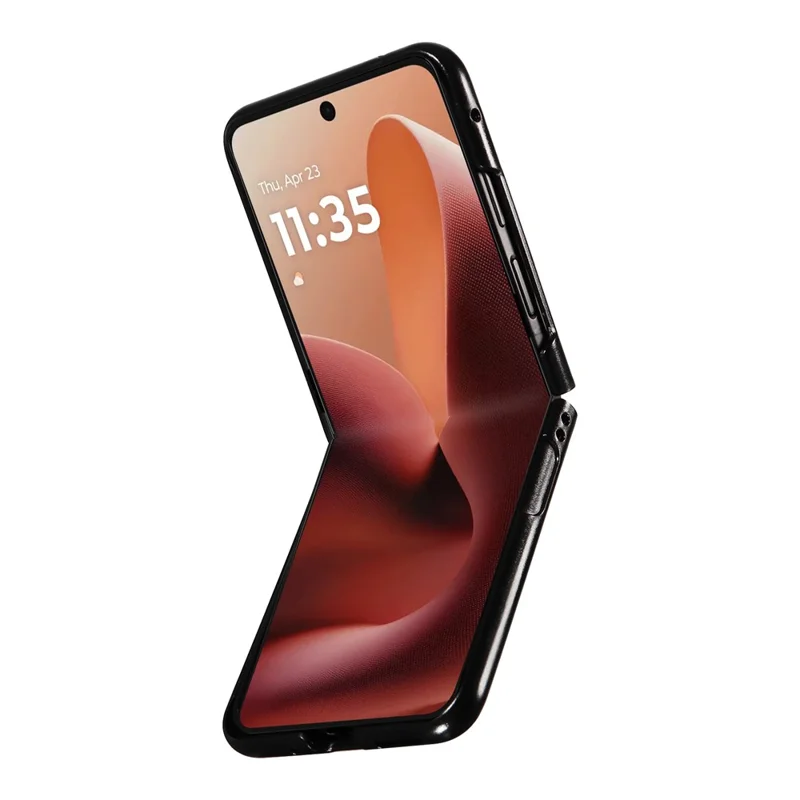 Für Motorola Razr 60 Ultra 5G Hülle Ledertextur + Harte PC Handyhülle - Weiß
