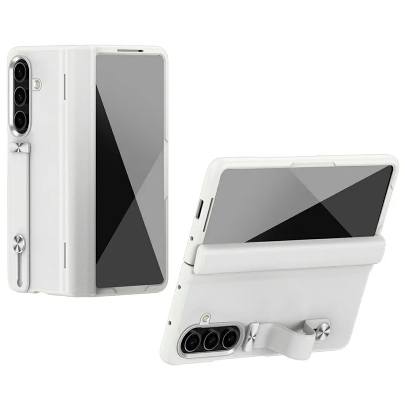 Per Samsung Galaxy Z Fold7 5G Custodia con Supporto Anti-Caduta Rigida in PC - Bianco