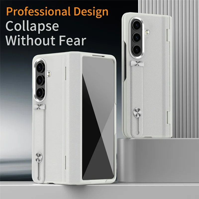 Per Samsung Galaxy Z Fold7 5G Custodia con Supporto Anti-Caduta Rigida in PC - Bianco