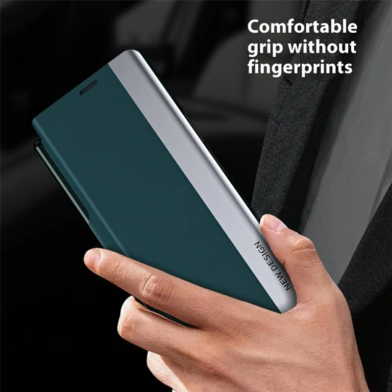 For Samsung Galaxy Z Fold7 5G Case Electroplating Pen Slot PU + PC Phone Cover with Stylus - Green