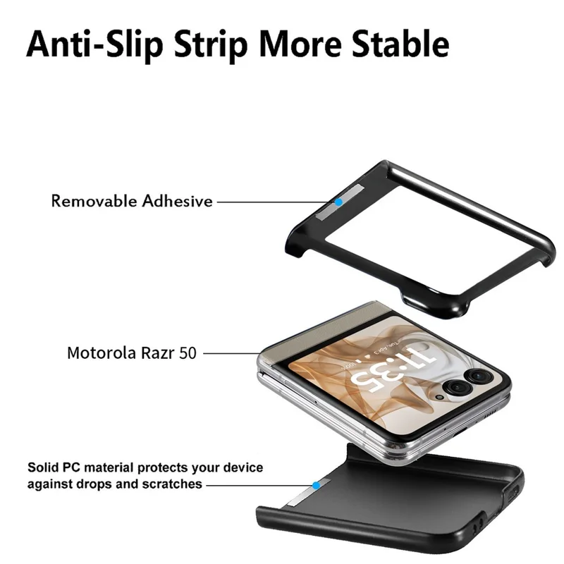 Cover per Motorola Razr 60 / 50 5G con Supporto, Retro in Pelle con Porta Carte - Blu