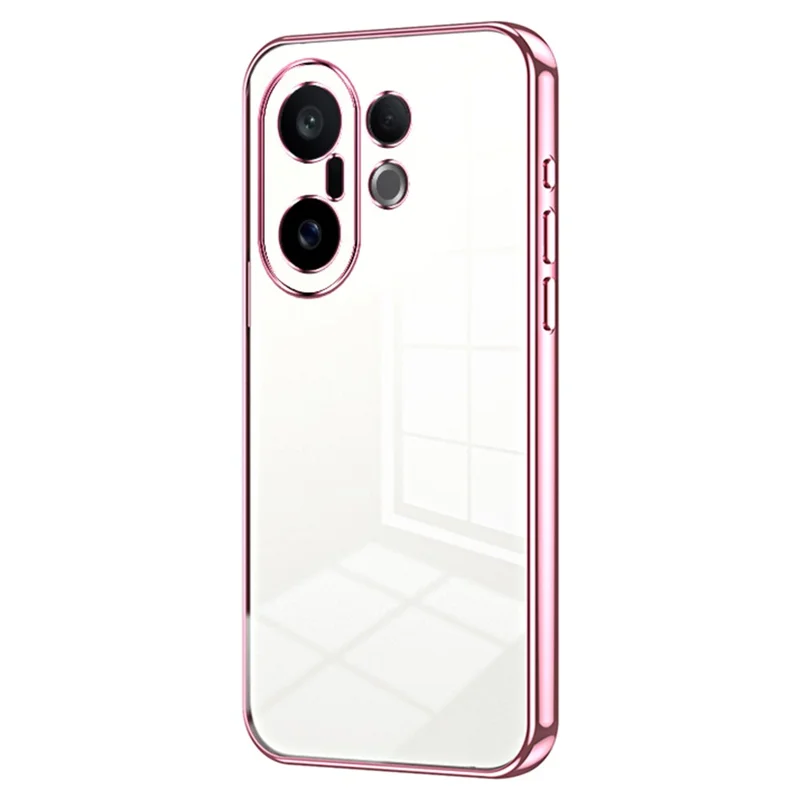 Cover per vivo S30 Pro mini 5G con Cornice Elettroplaccata in TPU Morbido - Rosa