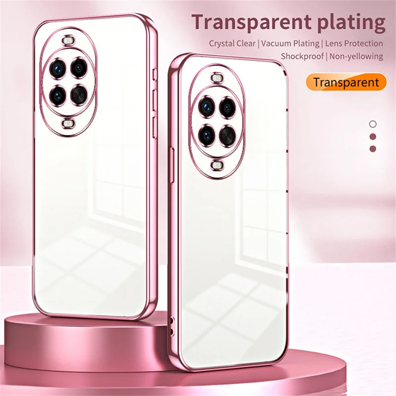 For Huawei nova 14 Pro 5G Case Electroplating Frame Soft TPU Phone Cover - Pink