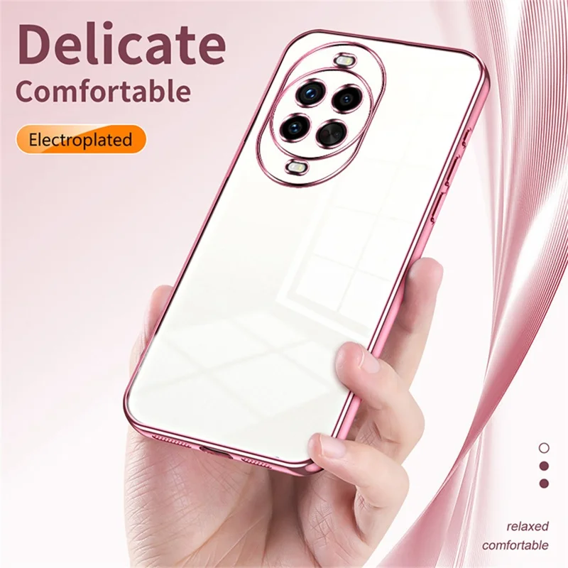 For Huawei nova 14 Pro 5G Case Electroplating Frame Soft TPU Phone Cover - Pink