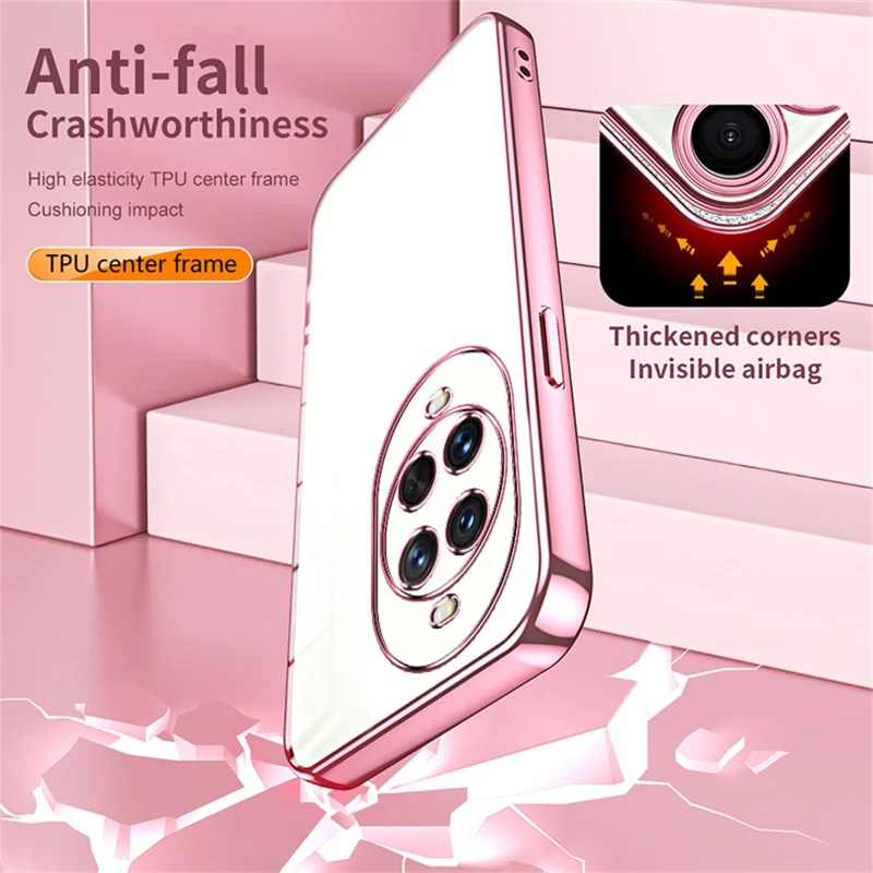 For Huawei nova 14 Ultra 5G Case Electroplating Frame Soft TPU Phone Cover - Transparent