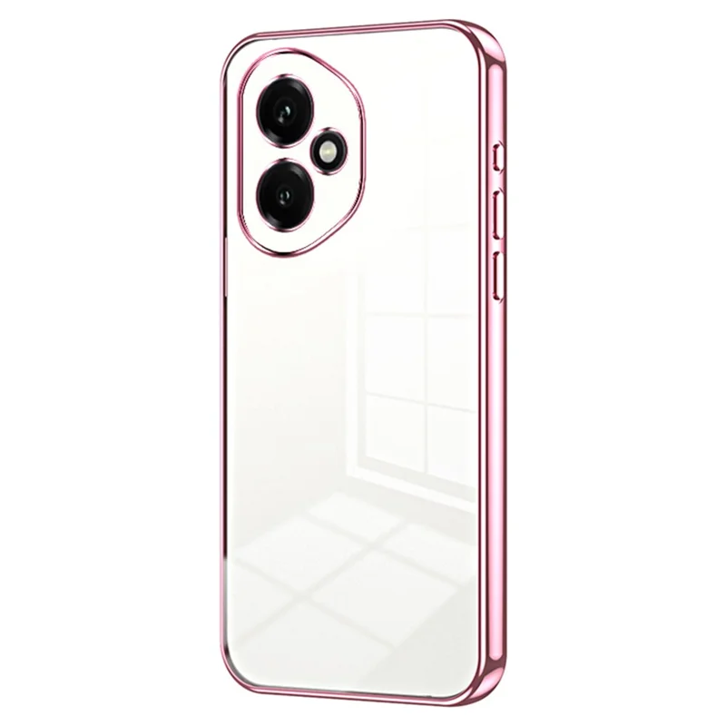 Fodral för Honor 400 5G (Global) med elektroplätering, ram av mjuk TPU-hölje - Rosa