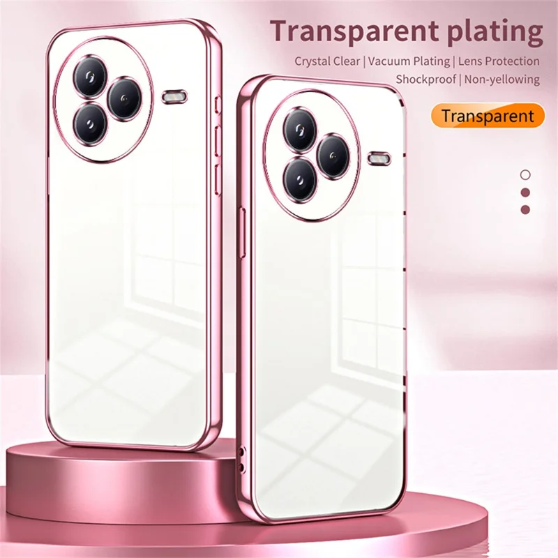 Für Xiaomi Civi 5 Pro 5G Hülle Elektrolytische Beschichtung Weiches TPU Handyhülle - Rosa
