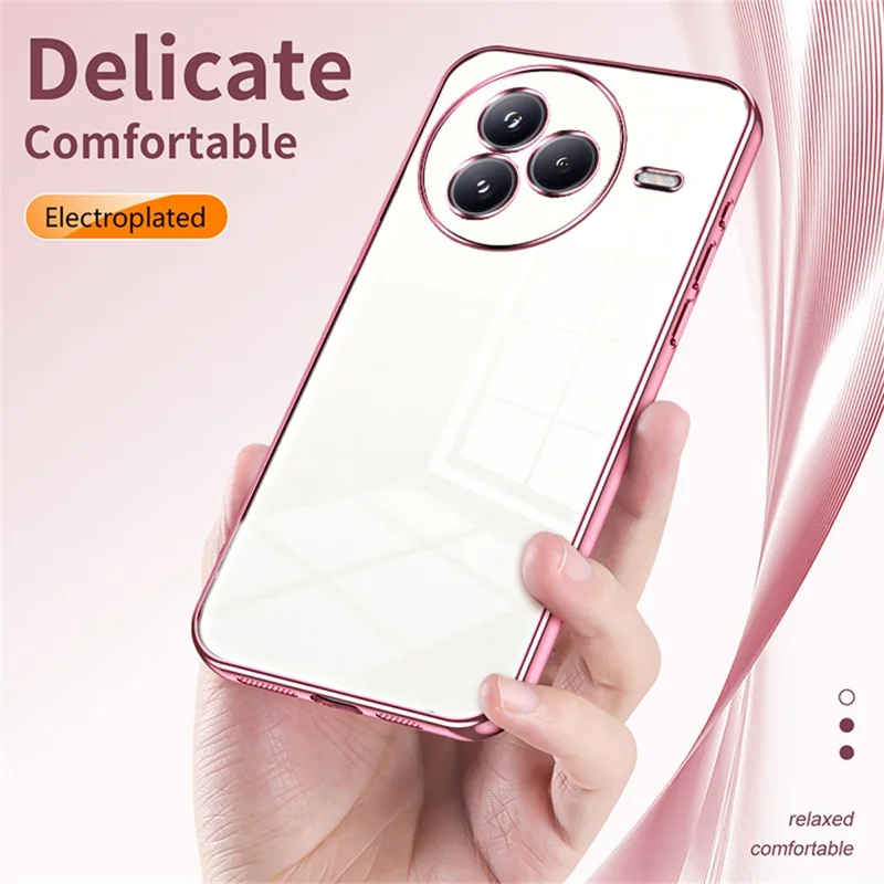 Für Xiaomi Civi 5 Pro 5G Hülle Elektrolytische Beschichtung Weiches TPU Handyhülle - Rosa