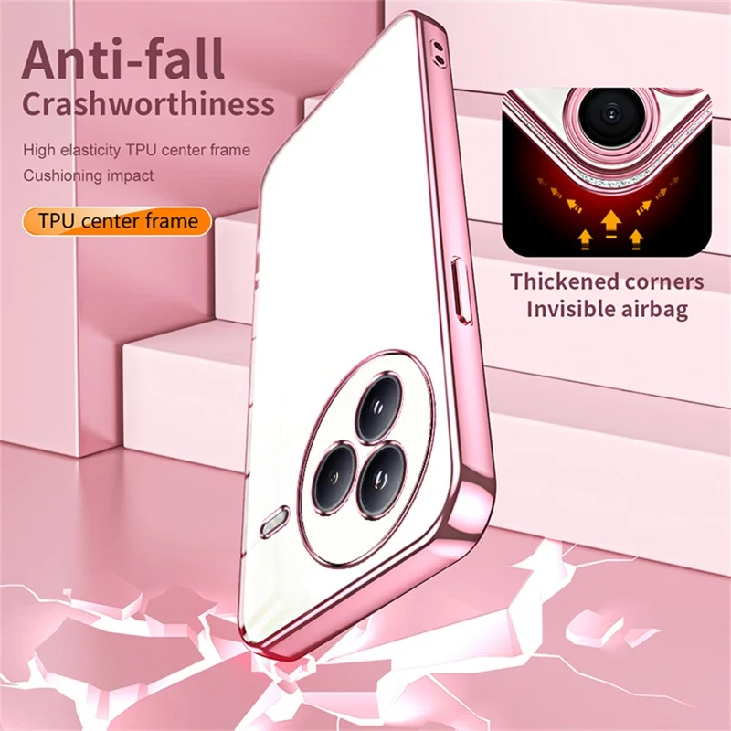 Für Xiaomi Civi 5 Pro 5G Hülle Elektrolytische Beschichtung Weiches TPU Handyhülle - Rosa