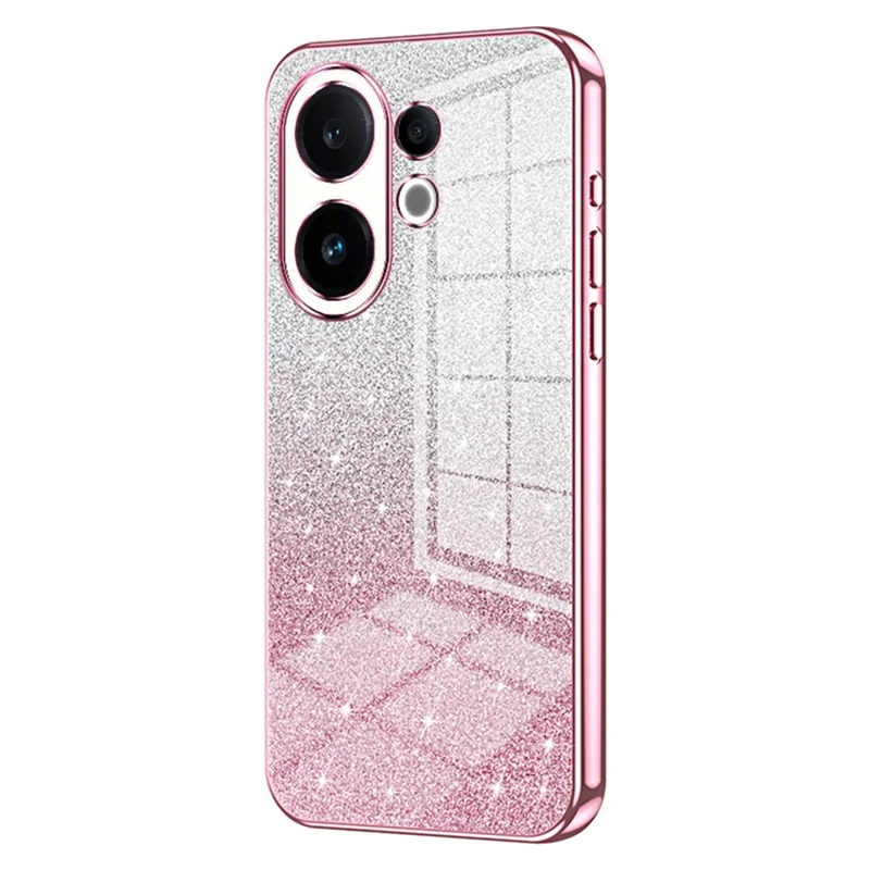 For vivo S30 5G Case Electroplating Gradient Glitter TPU Phone Cover - Pink
