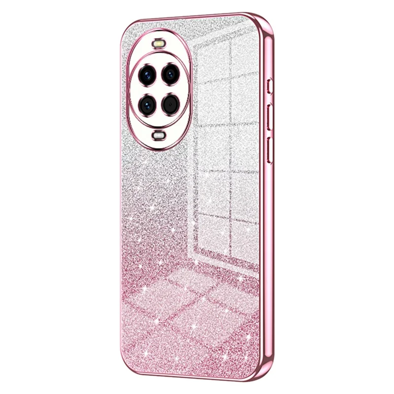 For Huawei nova 14 5G Case Electroplating Gradient Glitter TPU Phone Cover - Pink