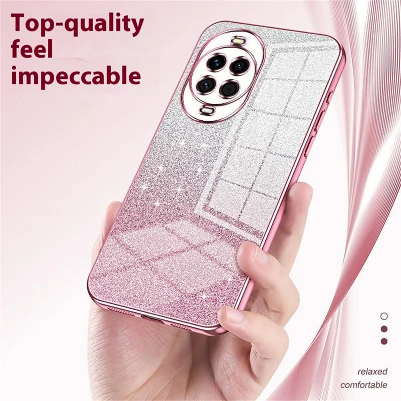 For Huawei nova 14 5G Case Electroplating Gradient Glitter TPU Phone Cover - Gold