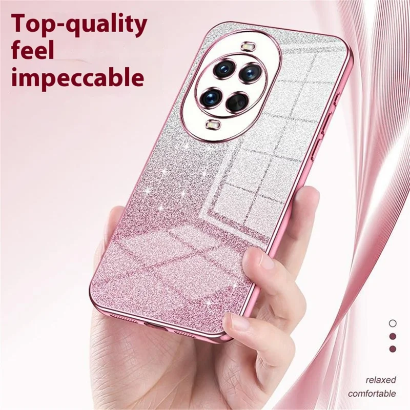 For Huawei nova 14 Ultra 5G Case Electroplating Gradient Glitter TPU Phone Cover - Silver