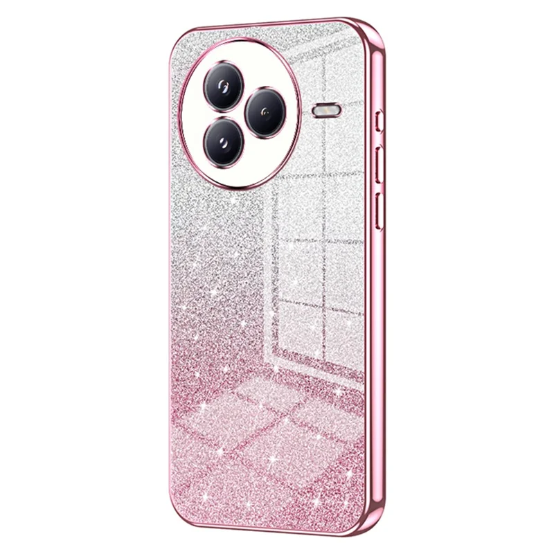 Für Xiaomi Civi 5 Pro 5G Hülle Elektrolysierend Gradient Glitzer TPU Handyhülle - Rosa