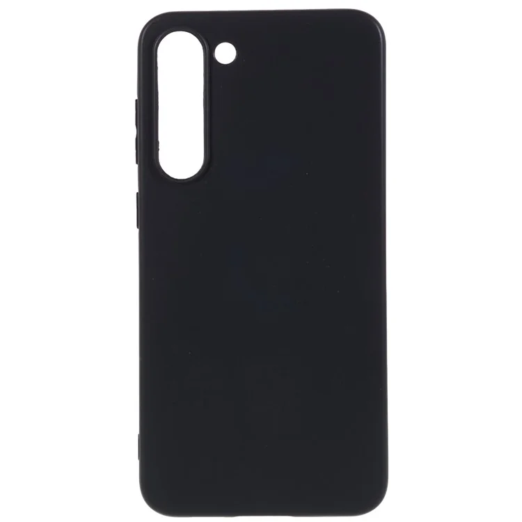 Para Samsung Galaxy S23+ Funda de teléfono a prueba de golpes flexible de TPU negra mate a prueba de caídas
