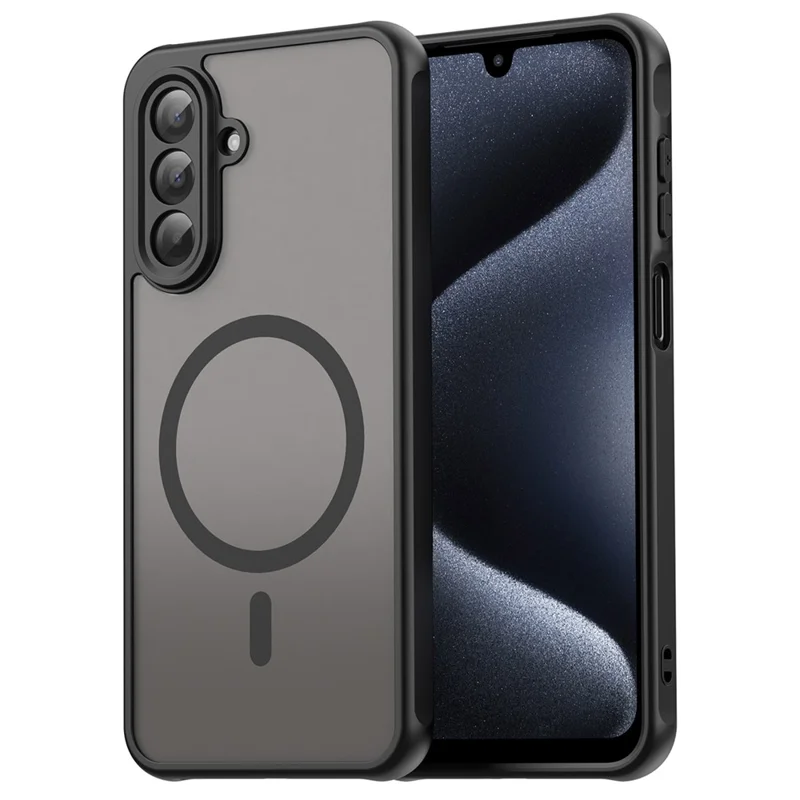 Für Samsung Galaxy A17 Hülle kompatibel mit MagSafe Stoßfest PC + TPU Handyhülle - Schwarz