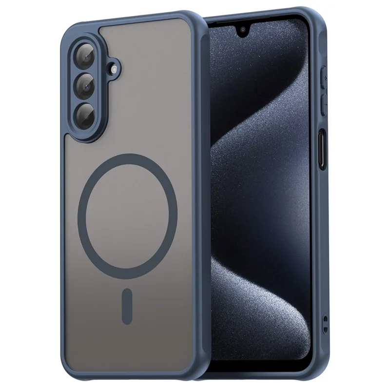 For Samsung Galaxy A17 5G / A17 4G Magnetic Case Anti Drop PC + TPU Phone Cover - Blue