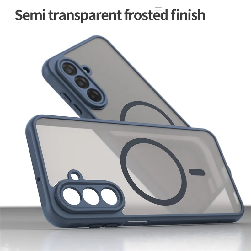 For Samsung Galaxy A17 5G / A17 4G Magnetic Case Anti Drop PC + TPU Phone Cover - Blue