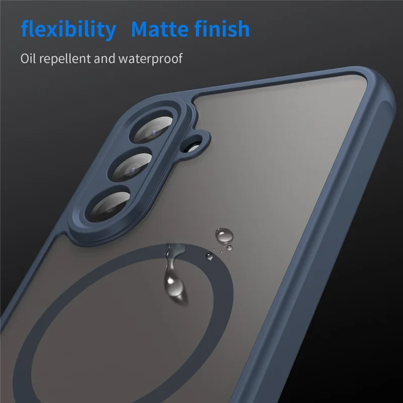 For Samsung Galaxy A17 5G / A17 4G Magnetic Case Anti Drop PC + TPU Phone Cover - Blue