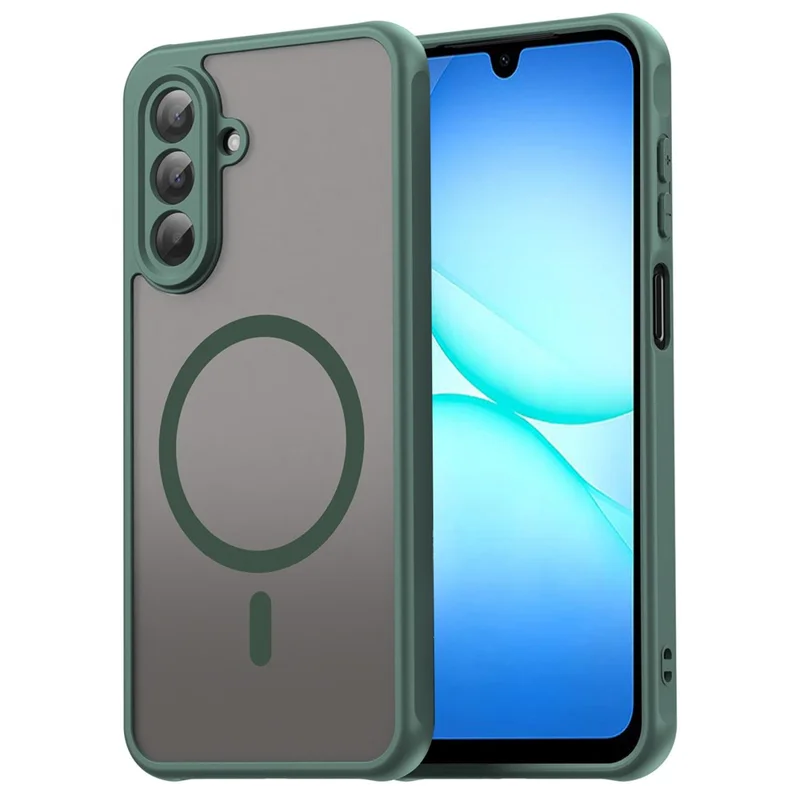 For Samsung Galaxy A17 5G / A17 4G Magnetic Case Anti Drop PC + TPU Phone Cover - Green