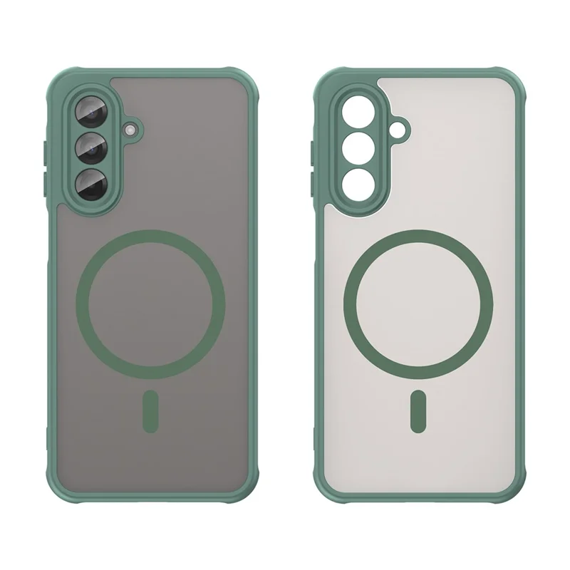 For Samsung Galaxy A17 5G / A17 4G Magnetic Case Anti Drop PC + TPU Phone Cover - Green