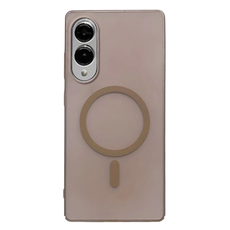 Capa para Samsung Galaxy S25 Edge Compatível com MagSafe com Recortes Precisos, Capa de Telefone em PC Fosco - Dourado Desert