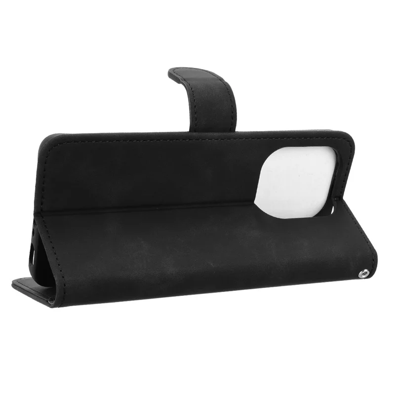 Para Oppo A5x 5G / 4G Capa de Couro Estilo Couro Antiderrapante Carteira Capa de Telefone Flip - Preto