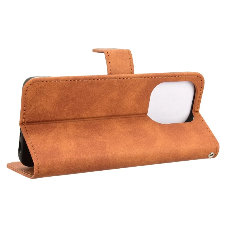For Oppo A5x 5G  /  4G Leather Case Skin Feel Anti Drop Wallet Flip Phone Cover - Brown