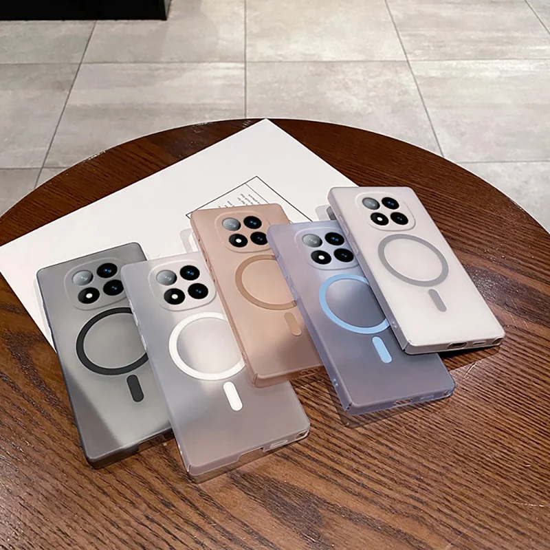 Cover per Xiaomi Redmi Note 14 Pro+ 5G Compatibile con MagSafe, Ritagli Precisi, Cover per Telefono in PC Opaco - Oro Deserto