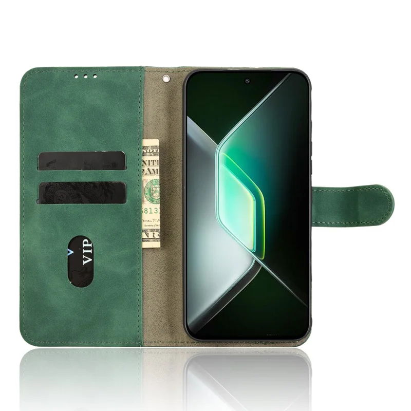 For Infinix GT 30 Pro 5G Leather Case Skin Feel Anti Drop Wallet Flip Phone Cover - Green