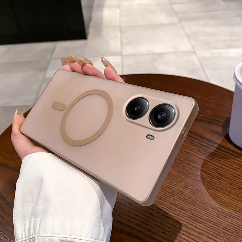 Cover per Xiaomi Redmi Turbo 4 5G Compatibile con MagSafe, Ritagli Precisi, Cover per Telefono in PC Opaco - Oro Deserto
