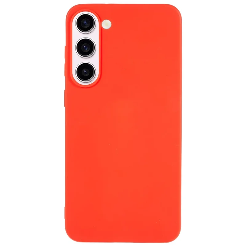 For Samsung Galaxy S23 Slim Fit Soft TPU Smooth Cover Matte Finish Coating Grip Phone Case - Red