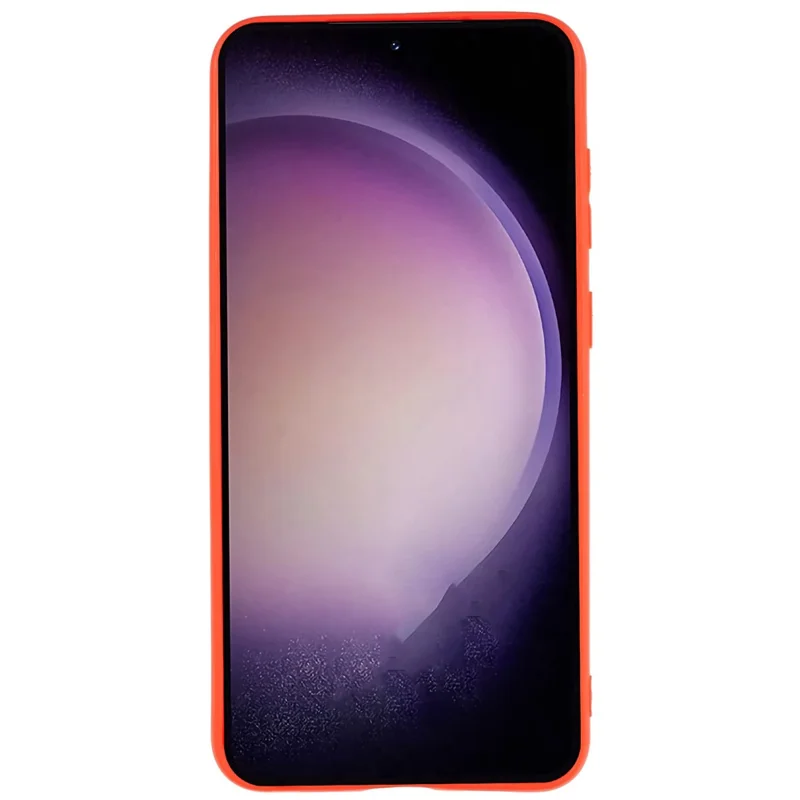 For Samsung Galaxy S23 Slim Fit Soft TPU Smooth Cover Matte Finish Coating Grip Phone Case - Red