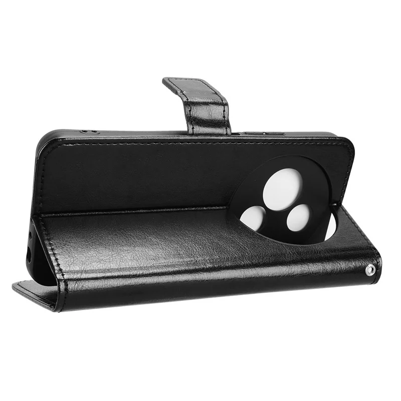 Cover per TCL 605 4G / 60 SE in Pelle Effetto Crazy Horse con Porta Carte e Cinturino da Polso - Nero