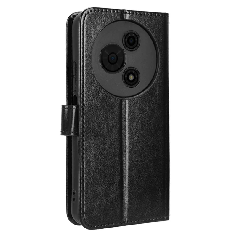 Cover per TCL 605 4G / 60 SE in Pelle Effetto Crazy Horse con Porta Carte e Cinturino da Polso - Nero