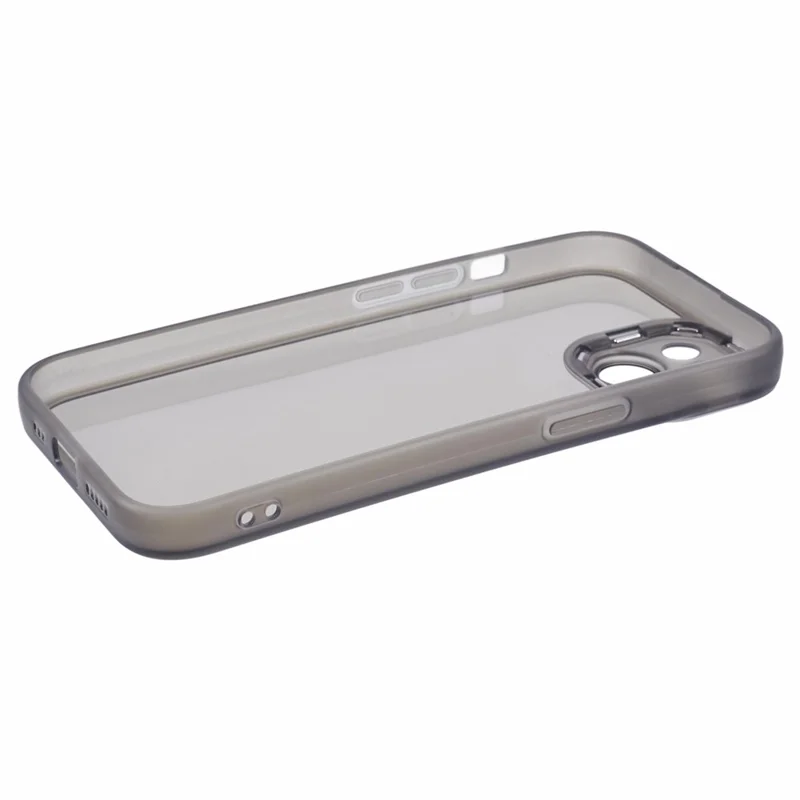 Bulk Purchasing For iPhone 15 Case Electroplated Camera Frame TPU Phone Cover - Transparent Black