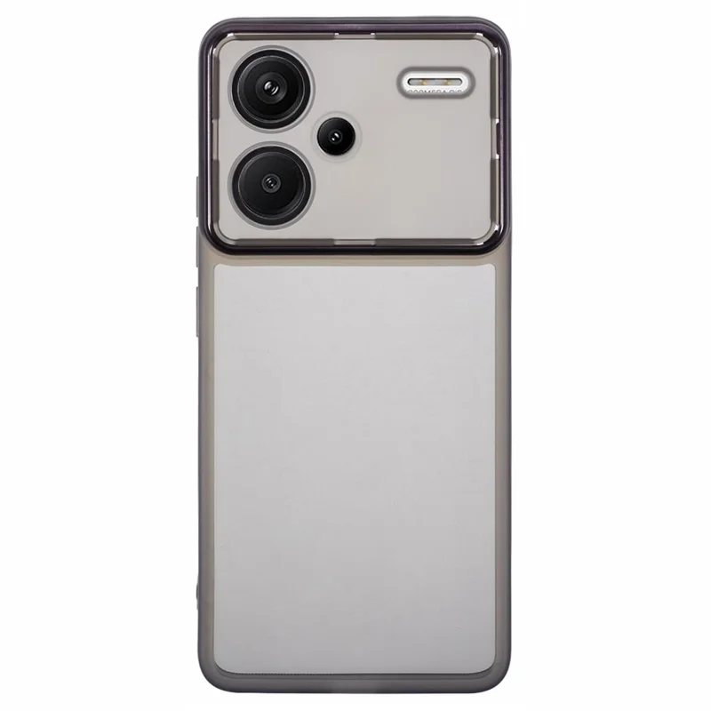 Bulk Purchasing For Xiaomi Redmi Note 13 Pro+ 5G Case Electroplated Camera Frame TPU Phone Cover - Transparent Black