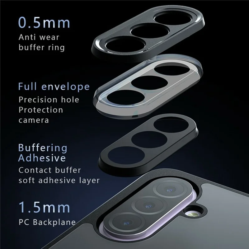 Bulk Purchasing For Samsung Galaxy A36 5G Case Skin-Touch TPU + PC Matte Phone Back Cover, Transparent Black