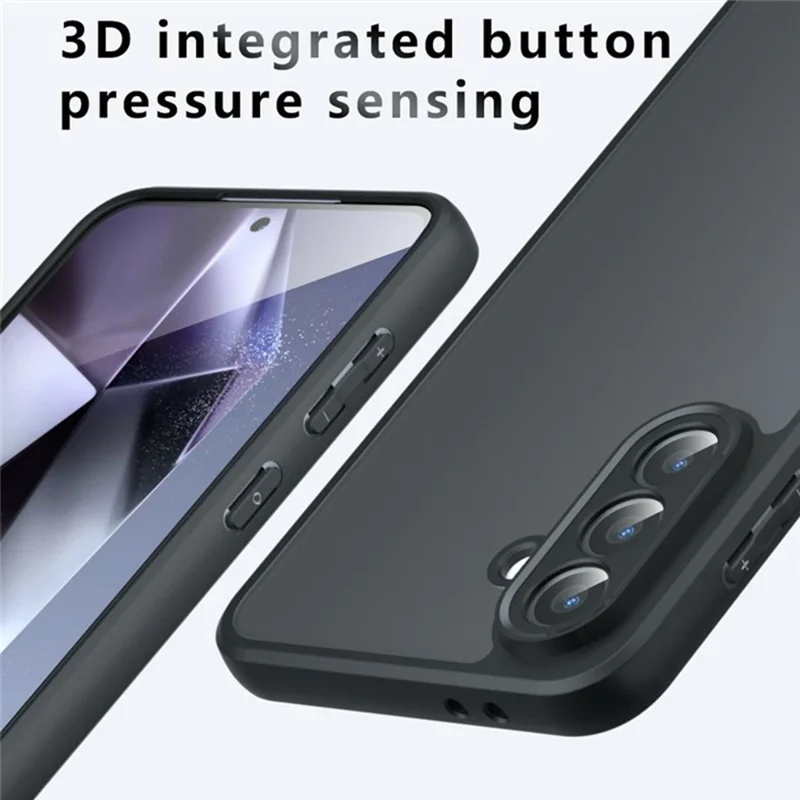 Bulk Purchasing For Samsung Galaxy A16 5G Case Skin-Touch TPU + PC Matte Phone Shell, Transparent Black