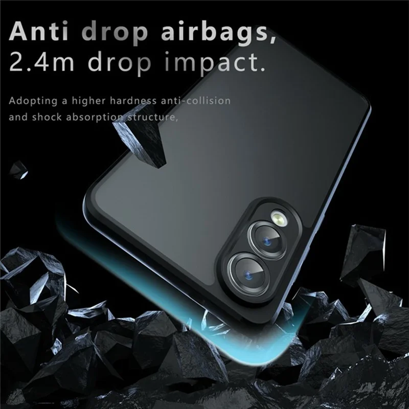 Bulk Purchasing For Samsung Galaxy S25 Edge Case Skin-Touch TPU + PC Matte Phone Shell, Transparent Black