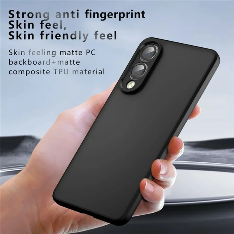 Bulk Purchasing For Samsung Galaxy S25 Edge Case Skin-Touch TPU + PC Matte Phone Shell, Transparent Black