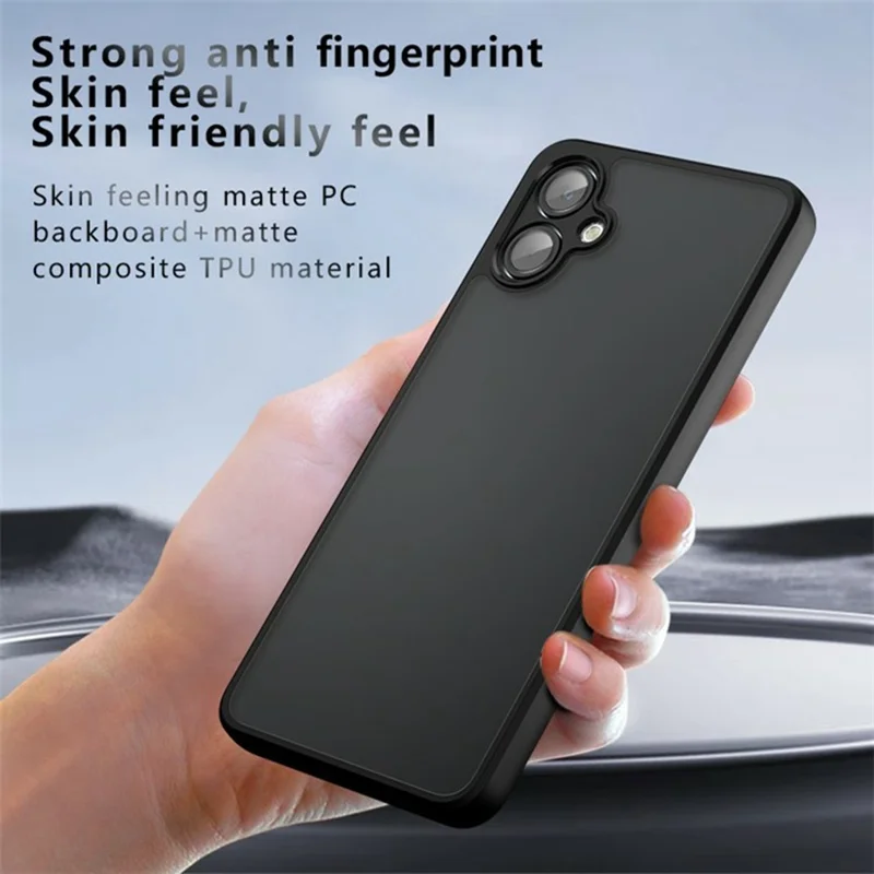 Bulk Purchasing For Samsung Galaxy A06 4G Case Skin-Touch TPU + PC Matte Phone Shell, Transparent Black