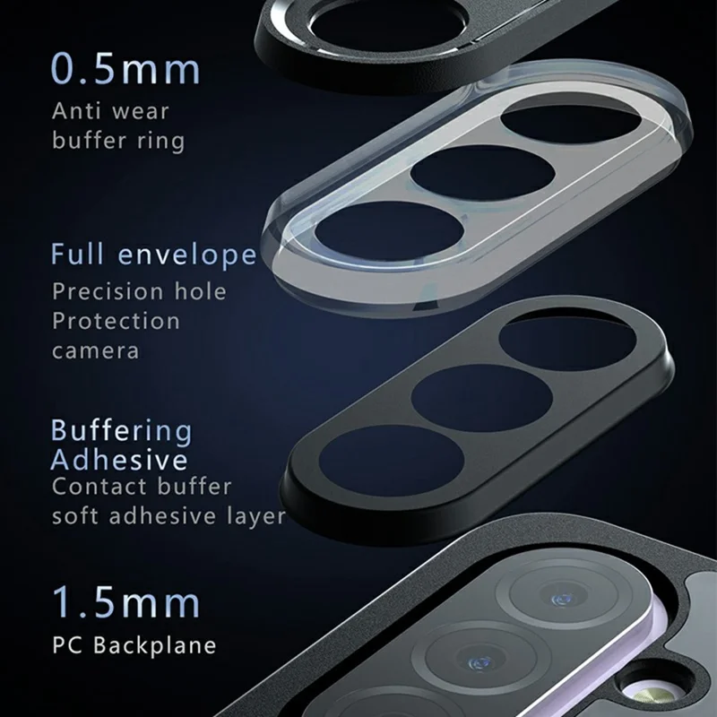 Compra em Atacado para Capa Samsung Galaxy M16 5G Skin-Touch TPU + PC Capa de Celular Fosca, Transparente Preto