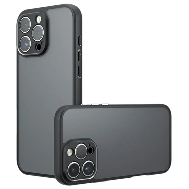 Bulk Purchasing For iPhone 16 Pro Max Case Skin-Touch TPU + PC Matte Phone Back Cover, Transparent Black