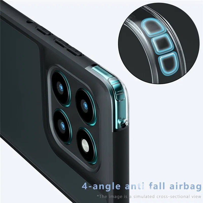 Groothandel voor Motorola Edge 60 Fusion 5G hoesje Skin-Touch TPU + PC matte telefoonhoes, Transparant Zwart